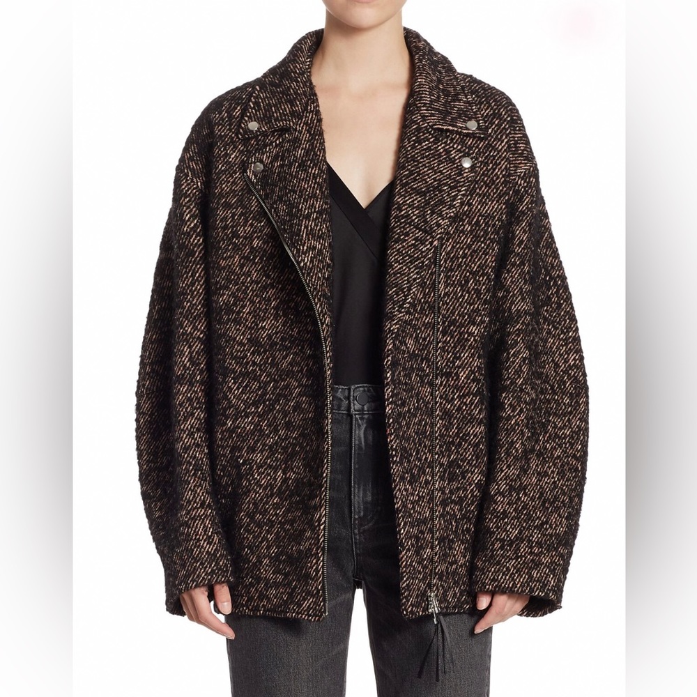 Alexander Wang oversized motorcycle coat